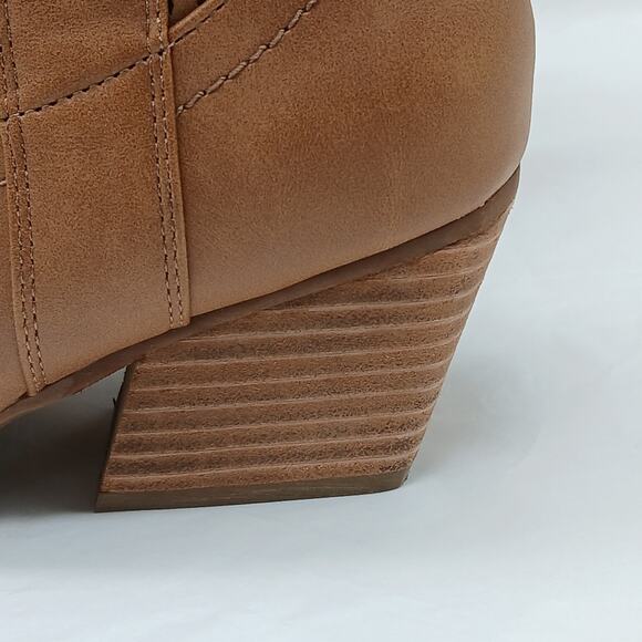 Dolce Vita Kirby Ankle Boot Women 6.5 Tan Western Shoes Cowboy Cowgirl Pointed - Picture 9 of 10